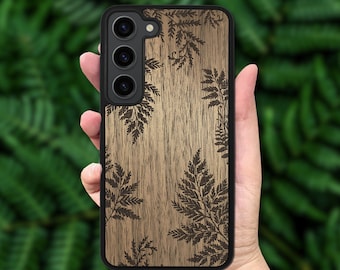 Fern - Wooden Case Galaxy S24 Ultra, S24 Case, S23 FE, S23 Plus, S22 Ultra, S21 FE, S20 FE, S20, A55, A35, A25, A24, A15, A05S, S10e