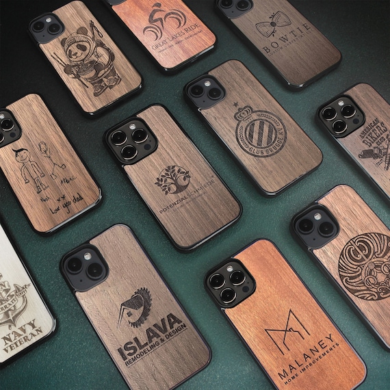 Custom Engraved Wooden MagSafe iPhone Case 18 Pro Max, 17 Air, 16 (all models)