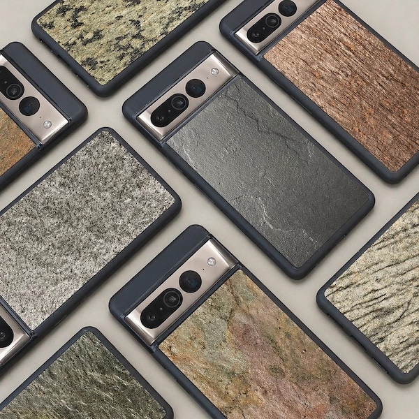 Real Stone Pixel Phone Case 11 Pro XL, 10A, 9, 8, 7 (all models)