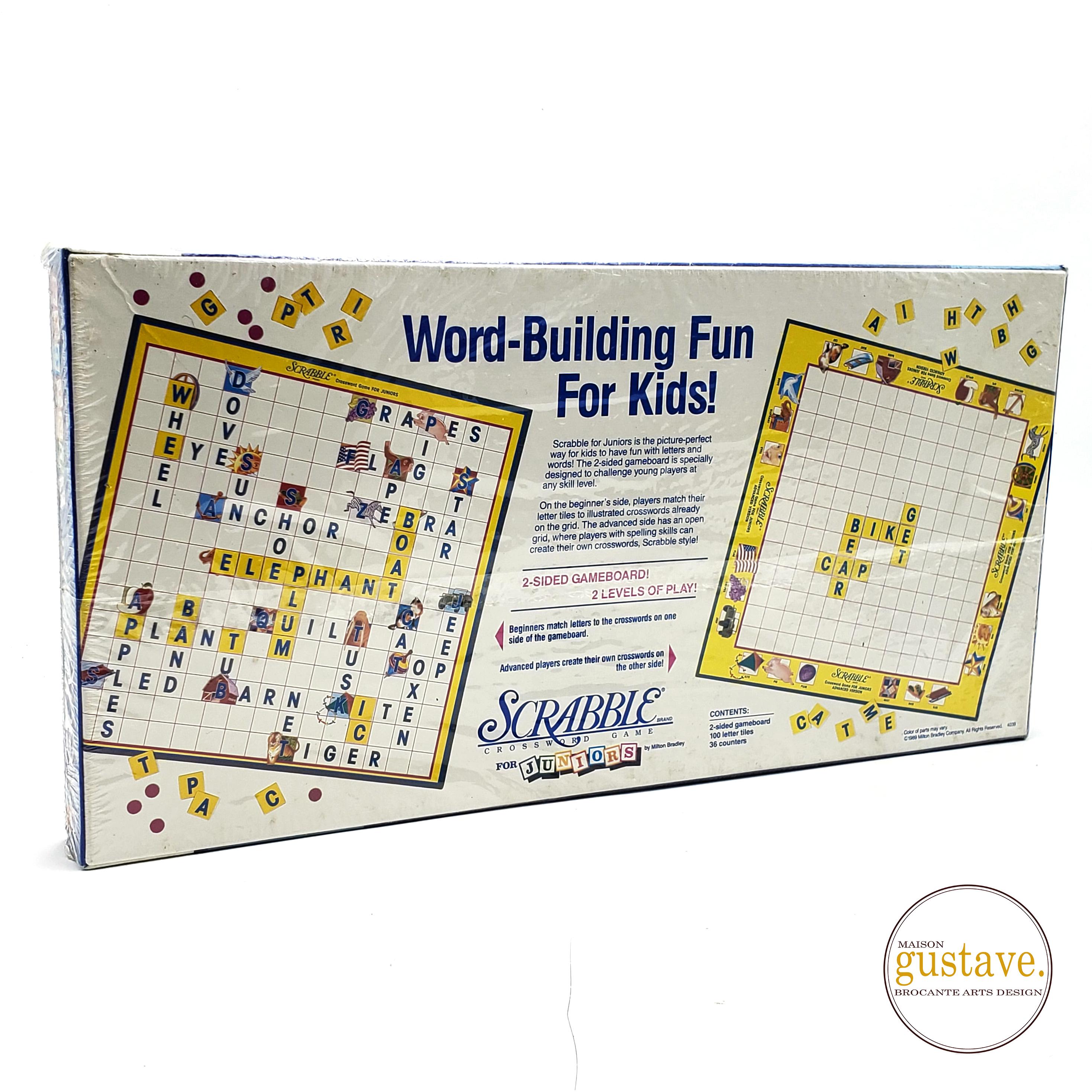Scrabble for Juniors Board Game, English 1989 Version | NIB Sealed