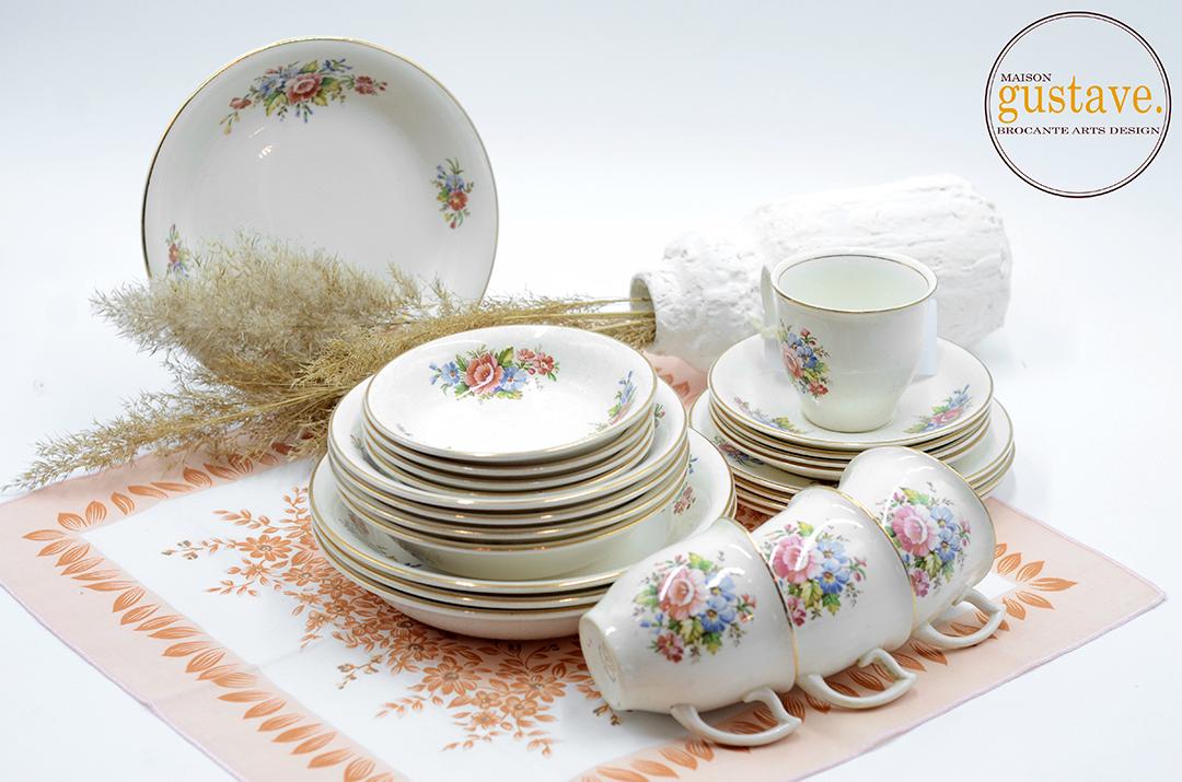 Springtime Dinnerware Springtime Dinnerware Set by Crownford | England. 22kt Gold Rim and ...