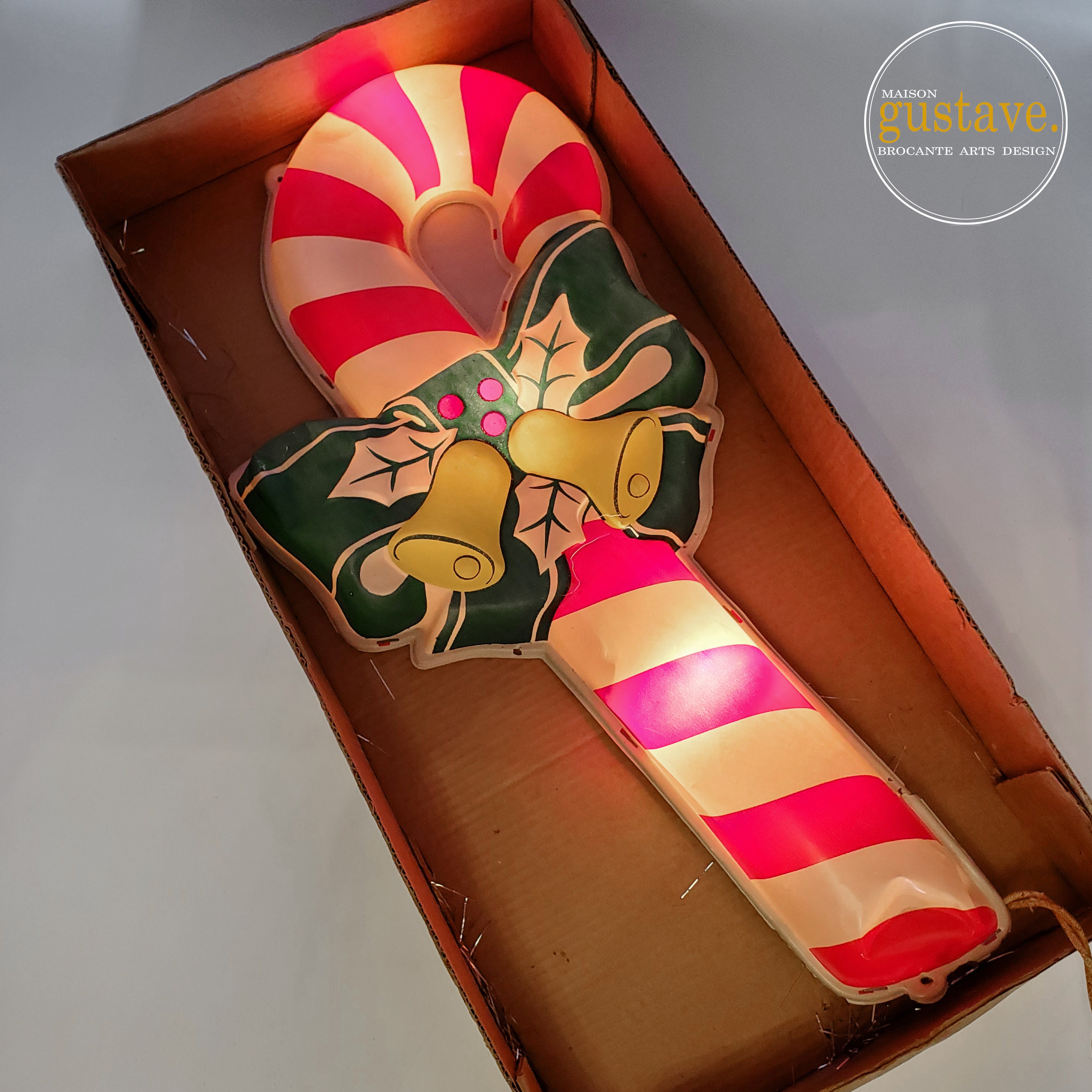 Rare IOB NOMA Lites Christmas Candy Cane #555, Vintage Canada