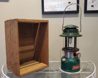 Vintage Coleman Lantern With Original Aluminum Case, Vintage