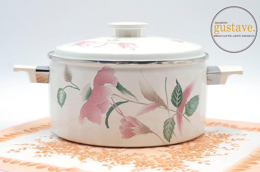 Large Vintage Mikasa Cauldron, Gourmet Colors Silk Flowers Series