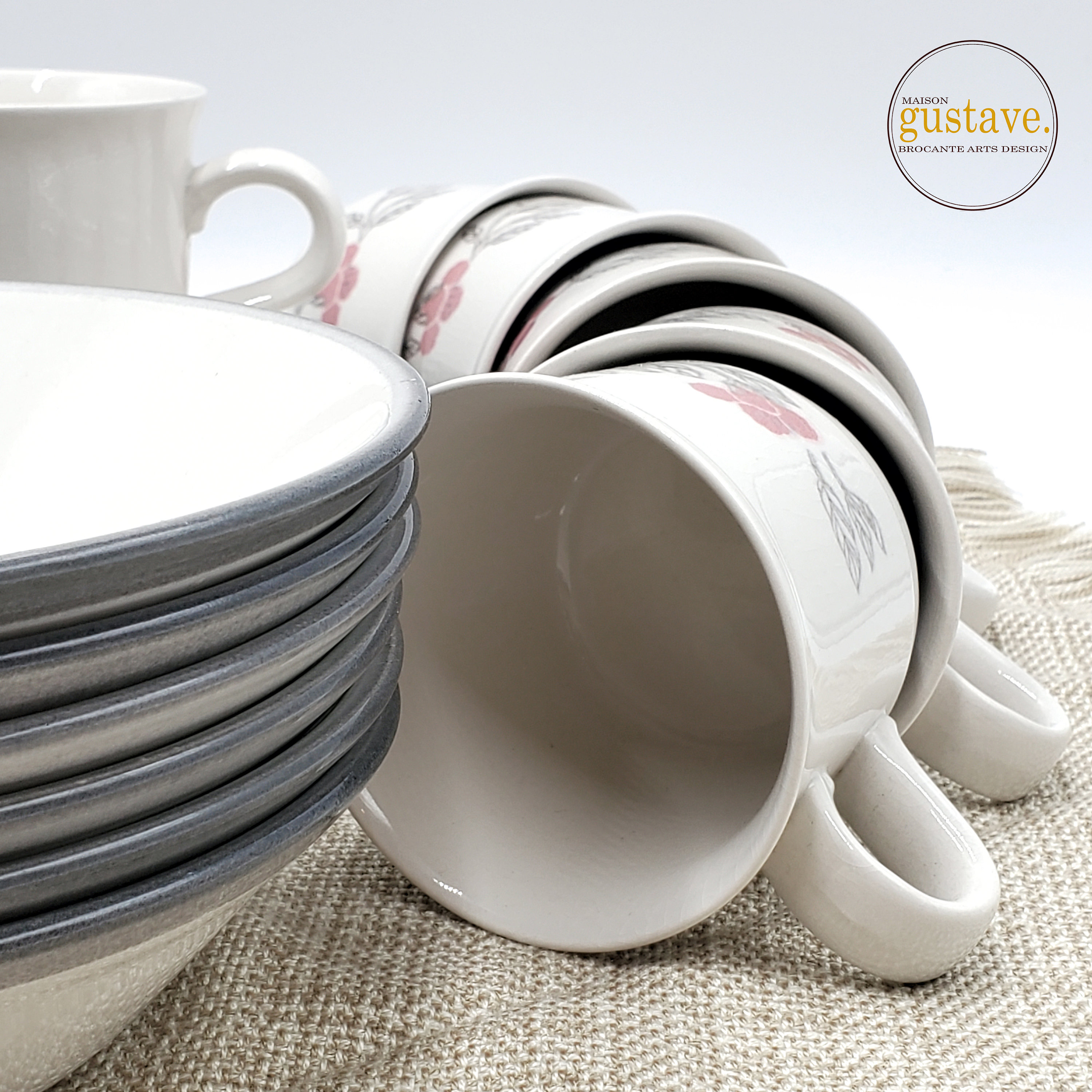 Vintage Kiln Craft for 6 | English Ceramic Dinnerware Set