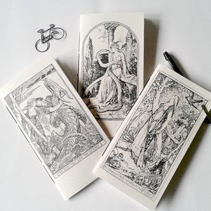Set of 3 - Travelers Notebook Inserts - FAIRY TALE BUNDLE - Midori Insert - Fauxdori Insert - Notebook Refills - Vintage Fairy Tale - N240