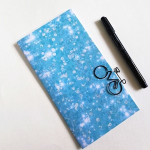 Blue Travelers Notebook Insert, Midori Accessory TN Refill Bokeh, Sizes include Standard A5 B6 Slim Personal Field Notes and more - N664