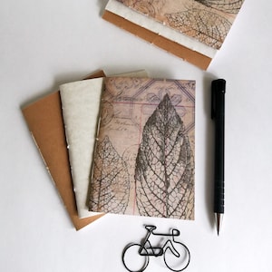 3 x Passport Travelers Notebook Inserts - Fauxdori Midori Insert - Book Bundle - Kraft Cream and Leaves - TN Accessory - Pack of 3 - RM202