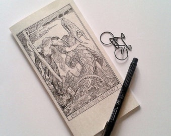 Cuaderno de viaje - El beso - Fauxdori Midori - Cuadrícula de puntos rayada en blanco - B6 delgado estándar - Cuento de hadas - N134