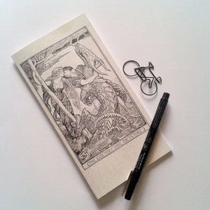 Travelers Notebook Insert - The Kiss - Fauxdori Midori Insert - Lined Dot Grid Blank - Standard B6 Slim more - Fairy Tale - N134