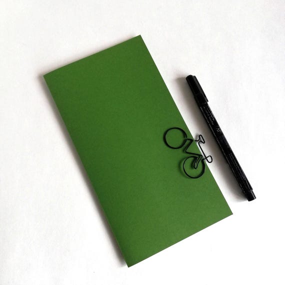 Travelers Notebook Insert - ENVY GREEN - Midori Insert - Sizes Regular Standard Wide B6 Personal A6 Pocket Field Notes Passport More  - N614
