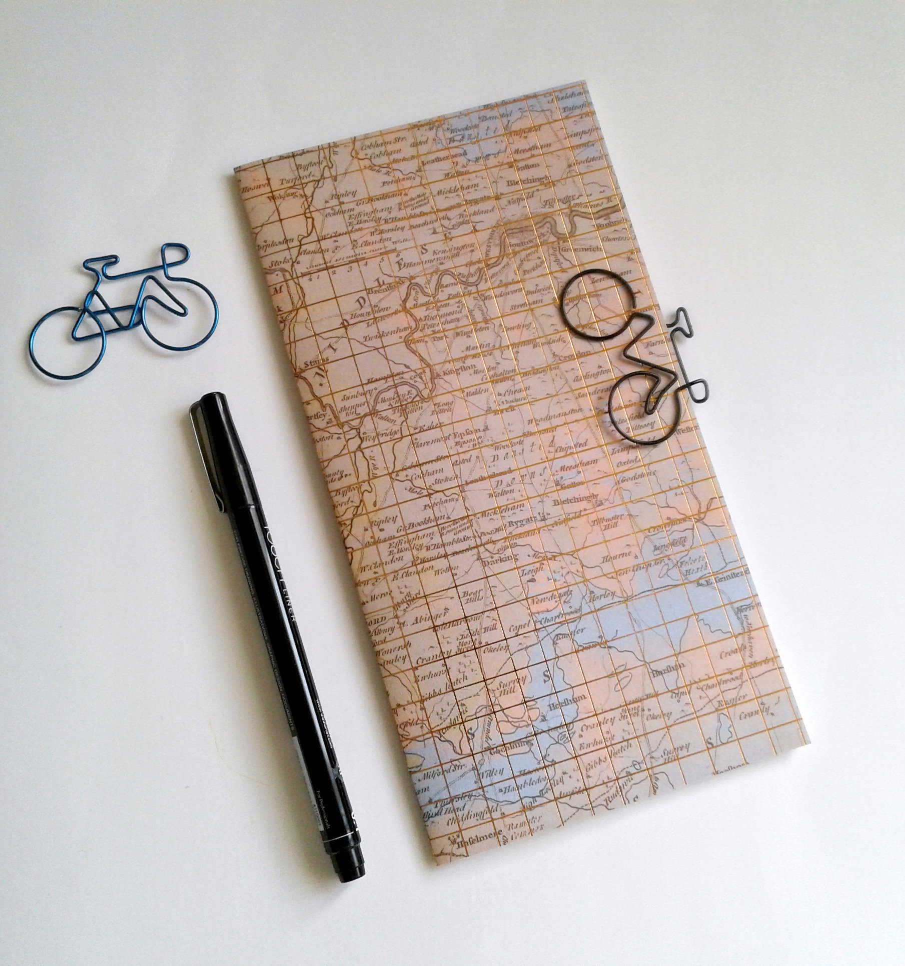 MAP GRID Traveler&rsquo;s Notebook Insert - Midori Insert - Fauxdori 
