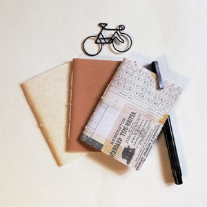 3 x Micro / A7 Traveler&#39;s Notebook Inserts - Assorted Colours of Covers available - Micro A7 4.1 x 2.9 - Fauxdori - RM204B