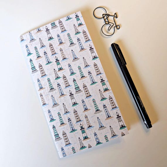 LIGHTHOUSE Travelers Notebook Insert - Fauxdori Midori Insert - TN Refill Accessory - Seascape Blue Green Insert - 10 Sizes - N775
