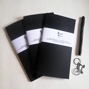 3 x Traveler&#39;s Notebook Inserts, Black, 3 pack bundle, Choice of Inner Pages, Use in your Midori or Fauxdori  - Tri410