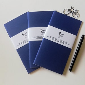 3 x Traveler&#39;s Notebook Inserts, Blue, 3 pack bundle, Choice of Inner Pages, Use in your Midori or Fauxdori  - Tri611