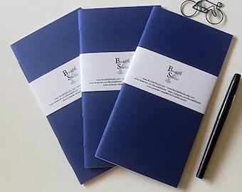 3 x Traveler's Notebook Inserts, Blue, 3 pack bundle, Choice of Inner Pages, Use in your Midori or Fauxdori  - Tri611