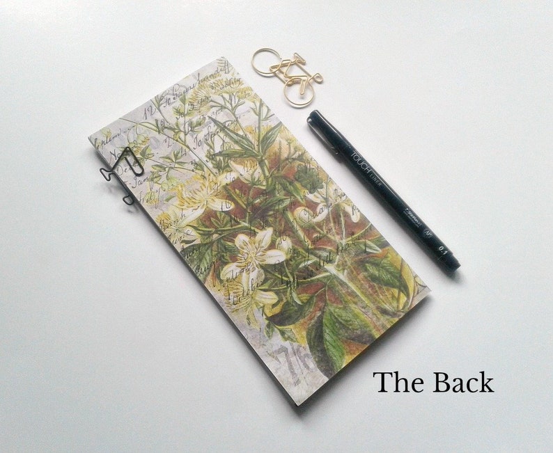 Travelers Notebook Insert Wild Flowers Midori Refill TN Accessory Sizes include Regular Standard B6 Slim Personal Pocket N436 image 3