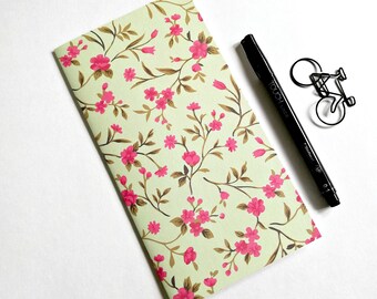 Travelers Notebook Insert PINK FLOWERS Travelers Notebook Insert Regular Standard A5 Wide B6 Personal A6 Field Notes Passport Micro - N564