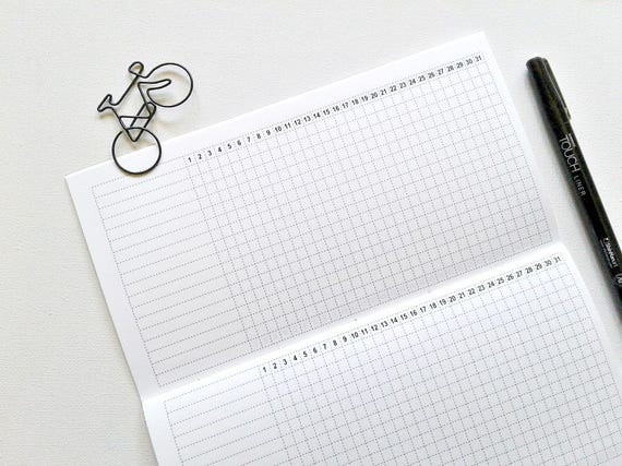 Paper Calendars & Planners travelers notebook standard insert Midori tn ...