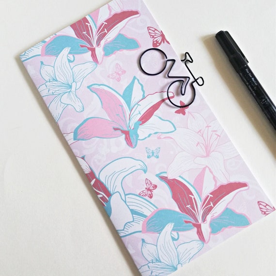 Travelers Notebook Insert, LILY FLOWERS Travelers Notebook Refill, Regular Standard A5 Wide B6 Personal A6 Field Notes Passport Micro - N643