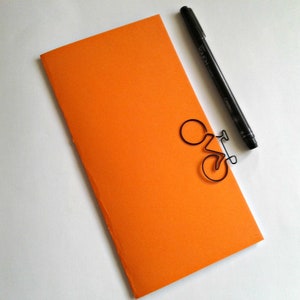 ORANGE Travelers Notebook Insert - Midori Insert - A5 Regular Standard Wide B6 Personal A6 Pocket Field Notes Passport PUMPKIN - N517