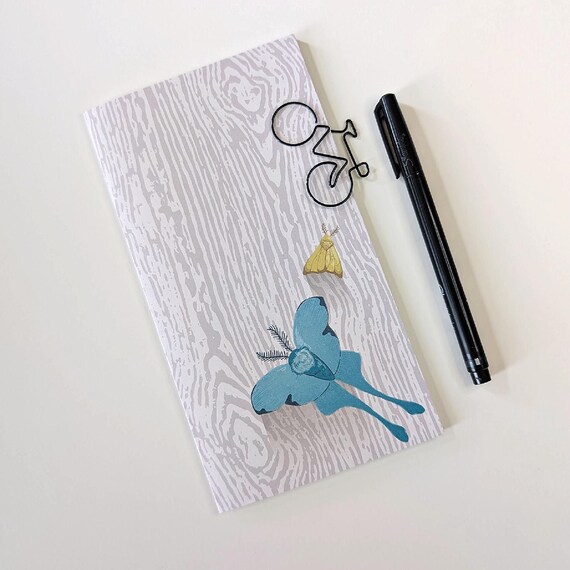 Travelers Notebook Insert, Moths Butterflies, Midori Refill, Tn Accessory various sizes including B6, Standard, Cahier and more - N752