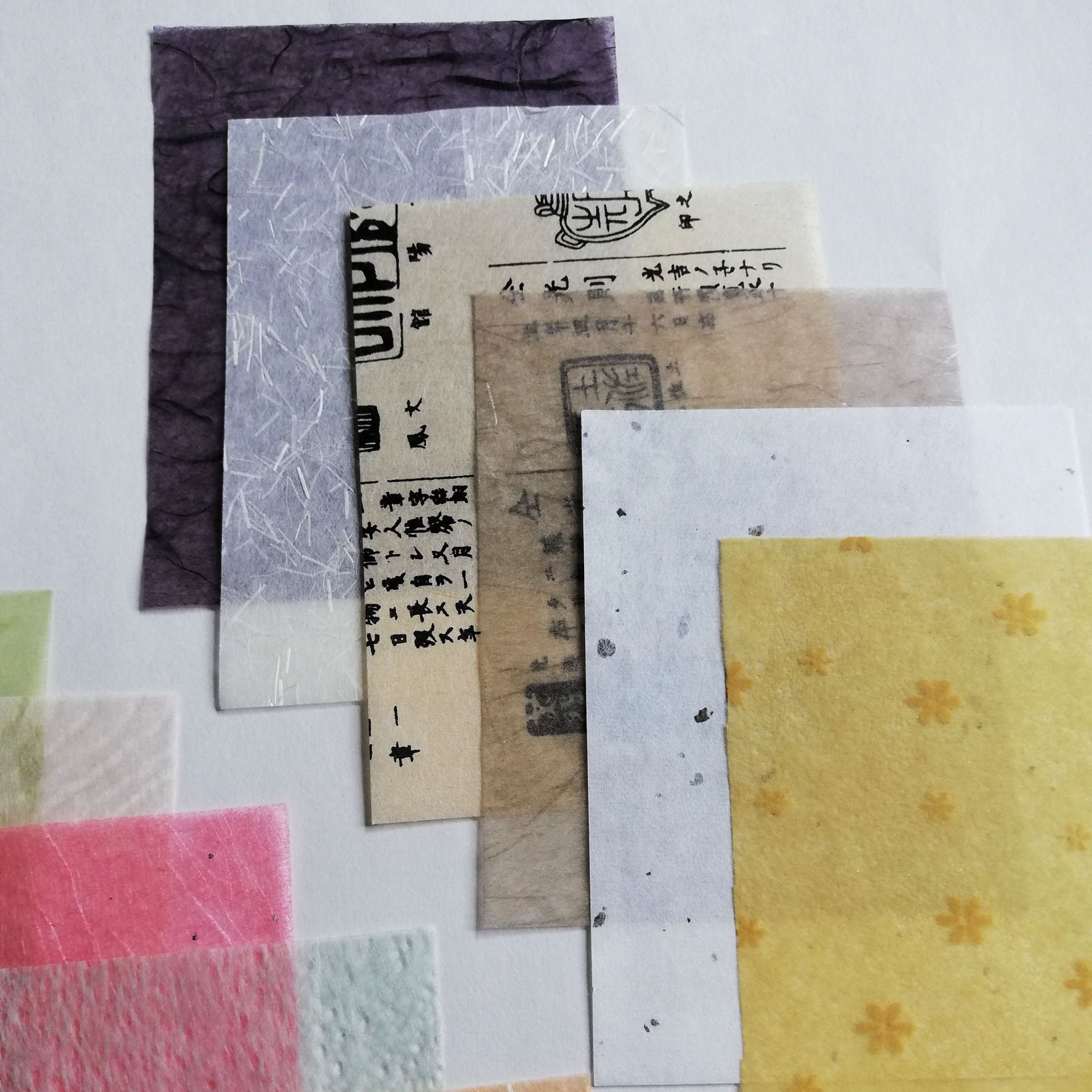 Paper Pack - Japanese Washi - Junk Journal Scrapbook Supply - Travelers  Notebook Ephemera Collage Mixed Media Handmade Paper - E004