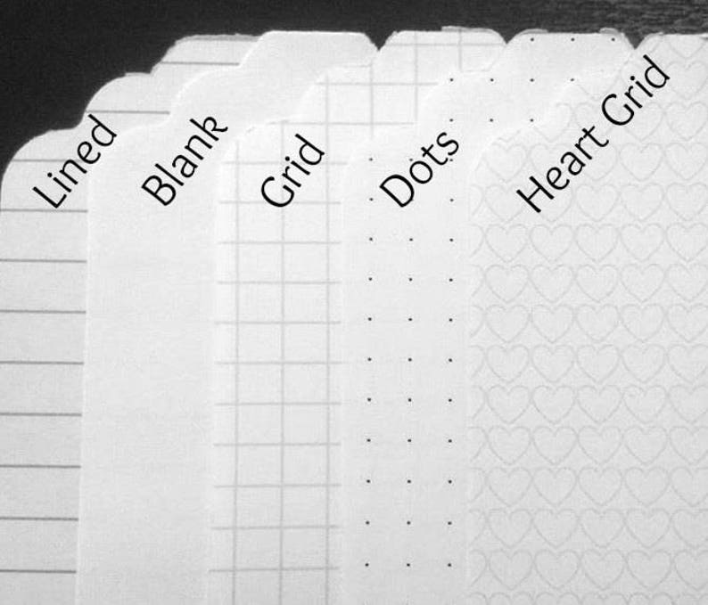 Puede incluir: Cinco tipos diferentes de p&aacute;ginas de cuaderno: rayadas, en blanco, cuadriculadas, con puntos y con cuadr&iacute;cula de corazones.