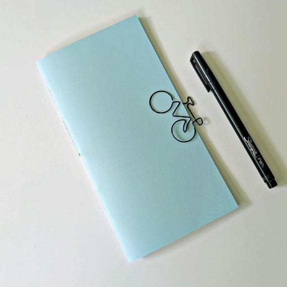 Baby Blue Travelers Notebook Insert: Hand-Stitched Midori Style Refill - N281