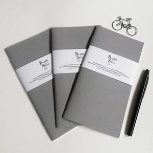 3 x Traveler&#39;s Notebook Inserts, Grey, 3 pack bundle, Choice of Inner Pages, Use in your Midori or Fauxdori  - Tri728