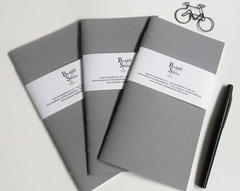 3 x Traveler's Notebook Inserts, Grey, 3 pack bundle, Choice of Inner Pages, Use in your Midori or Fauxdori  - Tri728