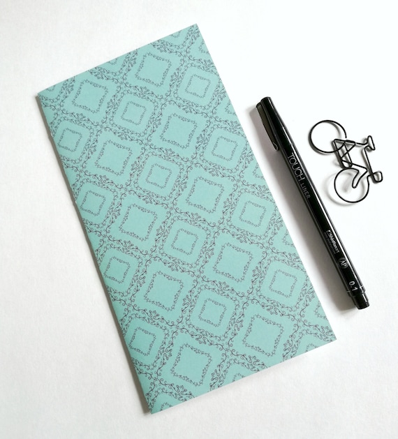 BLUE GREEN Travelers Notebook Insert - Fauxdori Midori Insert - TN Refill Accessory - Robin Blue Turquoise Insert - 10 Sizes - N567