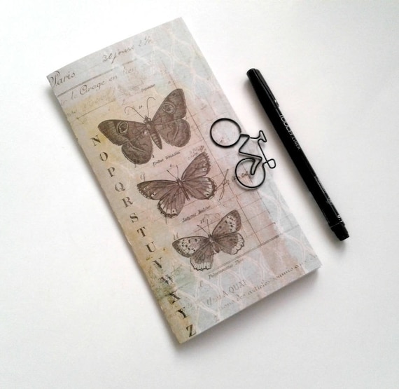 Travelers Notebook Insert BUTTERFLY Travelers Notebook Insert Regular Standard A5 Wide B6 Personal A6 Field Notes Passport Micro - N358