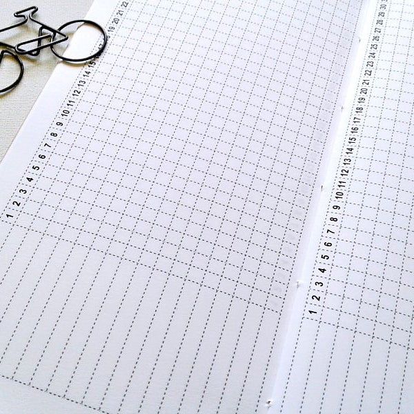 HABIT TRACKER Traveler's Notebook Insert - Midori Insert - Fitness Tracker - Productivity Planner - Goal Planning Insert - C009