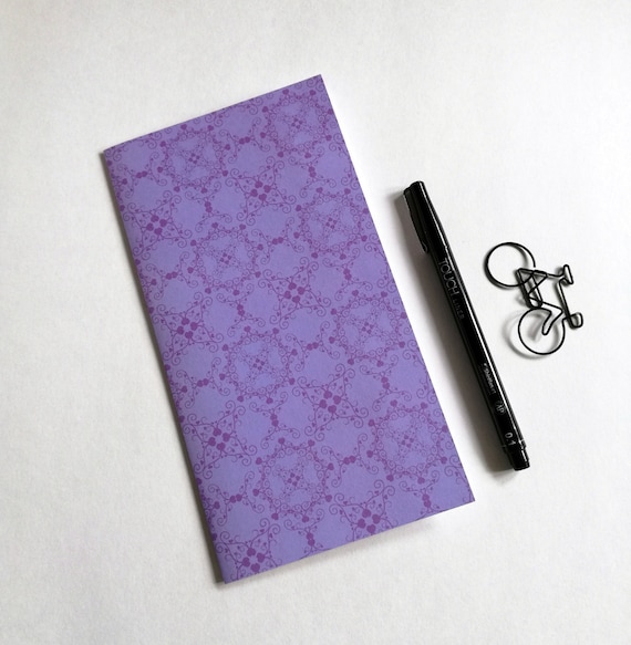 PURPLE Travelers Notebook Insert - Fauxdori Midori Insert - TN Refill Accessory - Plum Violet Purple Insert - 10 Sizes including B6 - N570