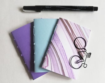 3 x NANO Traveler's Notebook Inserts - CHOICE of Covers and Inner Pages - Nano 3.75 x 2.5 - Fauxdori  Midori - RM201a