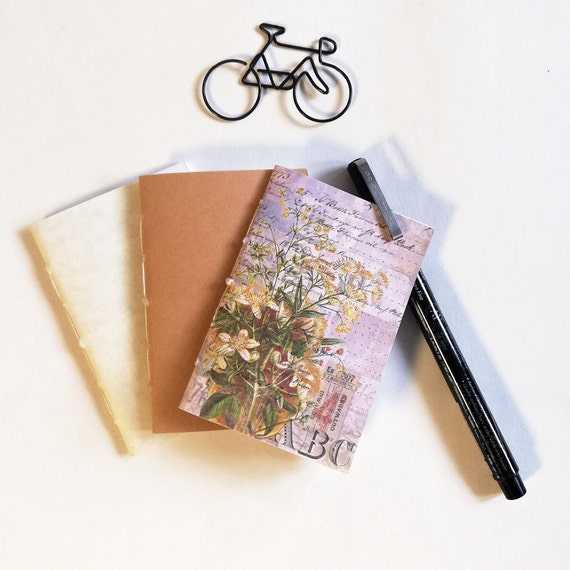 3 x NANO Traveler's Notebook Inserts - CHOICE of Covers and Inner Pages - Nano 3.75 x 2.5 - Fauxdori  Midori - Tiny Notebooks - RM206