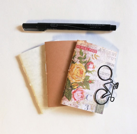 3 x NANO Traveler's Notebook Inserts - CHOICE of Covers and Inner Pages - Nano 3.75 x 2.5 - Fauxdori  Midori - Tiny Notebooks - RM205