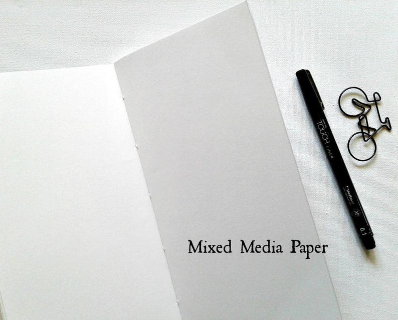 MIXED MEDIA Traveler's Notebook Insert Art Paper Insert Strathmore Mixed Media Paper Vellum Surface Midori Refill Art TN N280 image 1