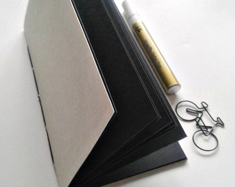 Black Art Paper Traveler's Notebook Insert, Black TN Insert made with Black Strathmore Artagain Paper, Coloured Paper Midori Refill - N220