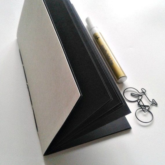 Black Art Paper Traveler's Notebook Insert, Black TN Insert made with Black Strathmore Artagain Paper, Coloured Paper Midori Refill - N220