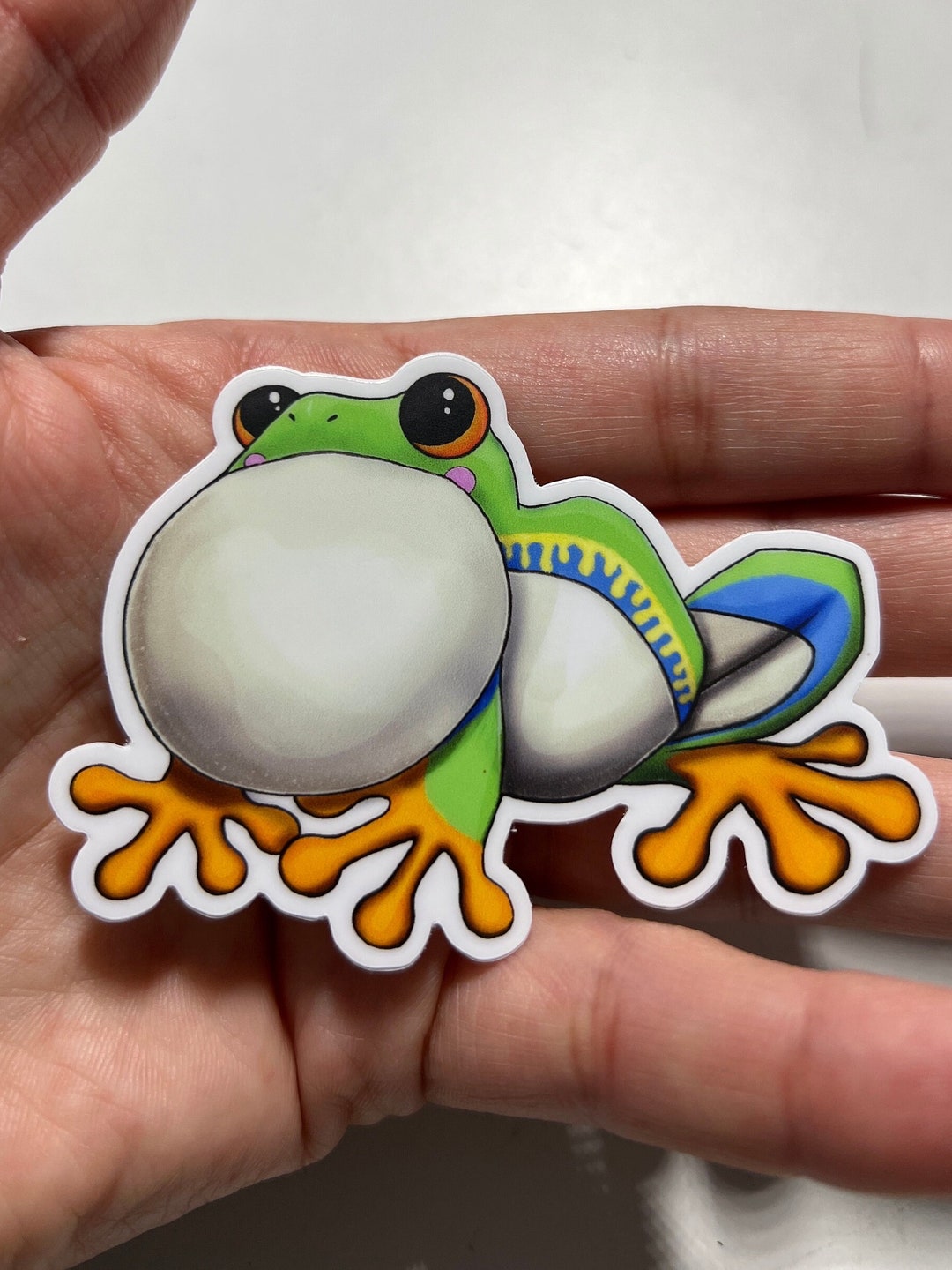 Red Eyed Tree Frog Vinyl Sticker - Etsy