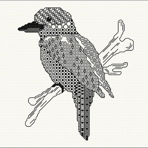 Blackwork Embroidery Kookaburra