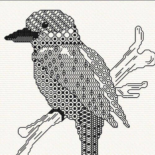 Blackwork Embroidery Owl | Etsy