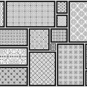 Blackwork Embroidery Placemat or Mousemat Kit