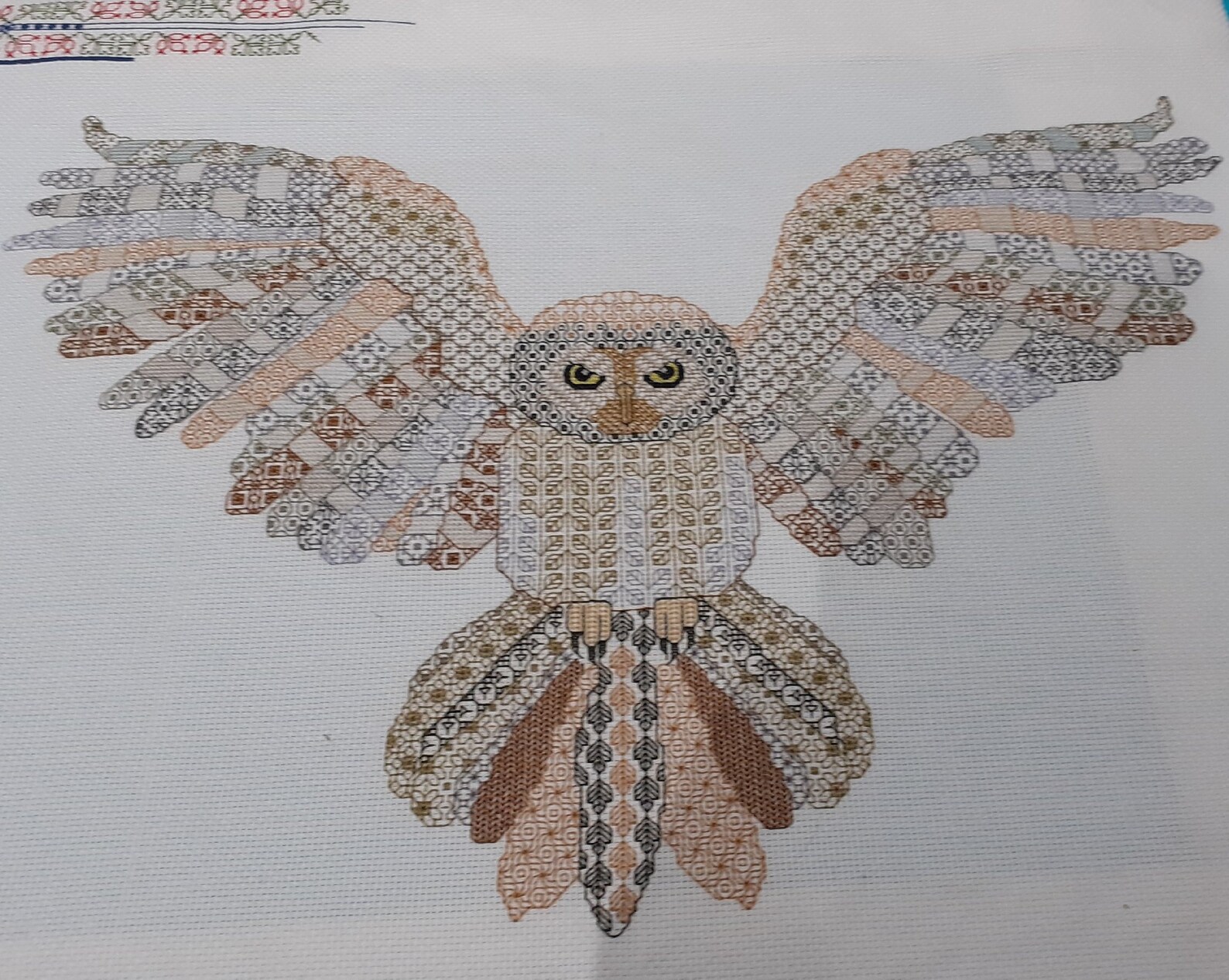 Blackwork Embroidery Owl - Etsy