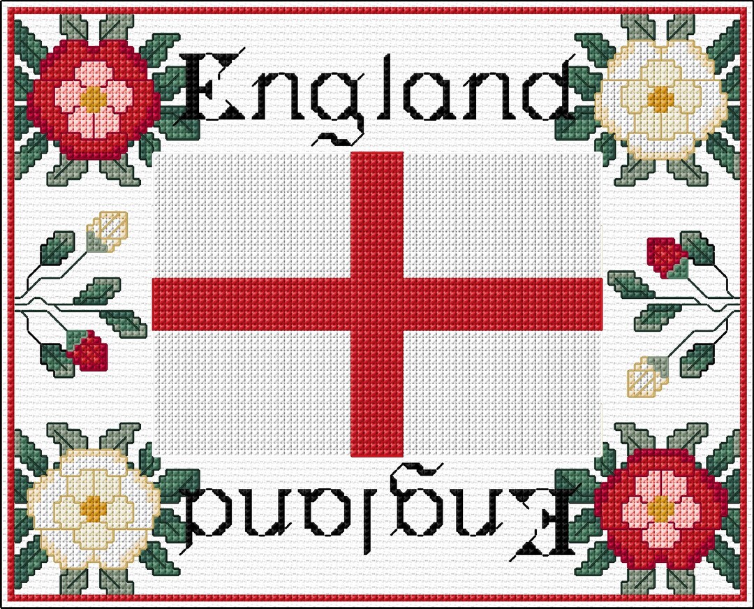English Rose Cross Stitch Kit - Etsy