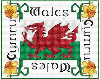 Welsh Dragon Cross stitch Kit