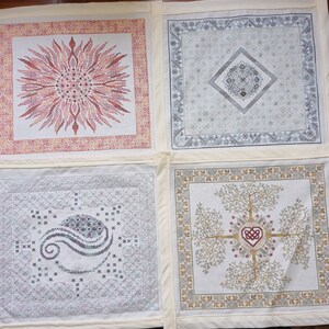 Elements in Blackwork Embroidery - Water, Fire, Earth and Air (CHART ONLY Kit)